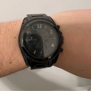 Michael Kors. Women’s watch. Black with black diamond face.